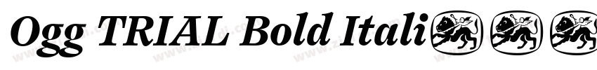 Ogg TRIAL Bold Itali字体转换